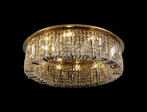 Zula Round Flush Chandelier 12 Light