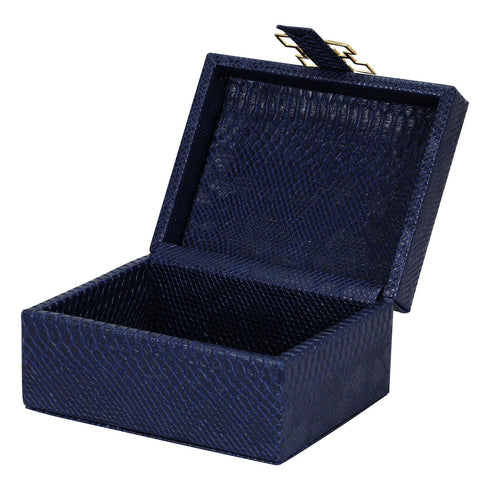 Navy Croc Box Set Geo Gold