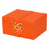 Orange Leather Box Set Geo Gold