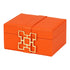 Orange Leather Box Set Geo Gold