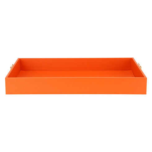 Orange Leather Tray Geo