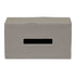 Grey Leather Tissue Box Geo