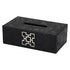 Black Croc Tissue Box Geo