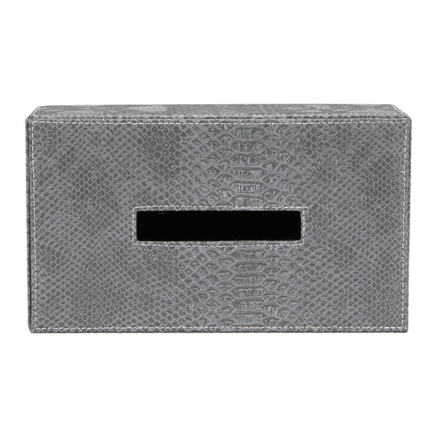 Grey Croc Tissue Box Geo