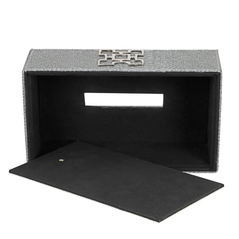Grey Croc Tissue Box Geo