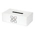 White Croc Tissue Box Geo