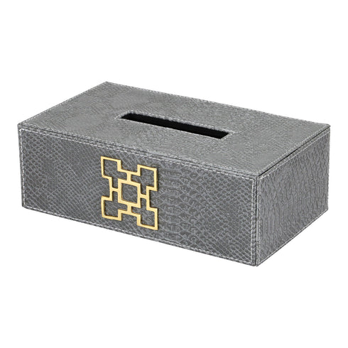 Grey Croc Tissue Box Geo