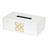 White Croc Tissue Box Geo