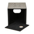 Grey Leather Square Tissue Box Geo