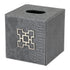 Grey Croc Square Tissue Box Geo