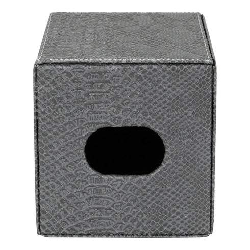 Grey Croc Square Tissue Box Geo