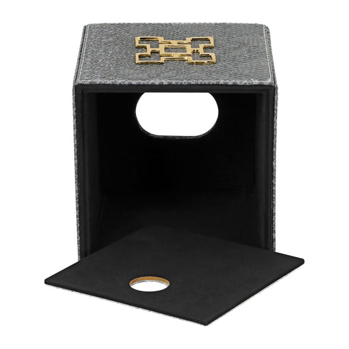 Grey Croc Square Tissue Box Geo