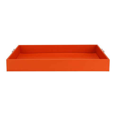 Orange Leather Tray Geo