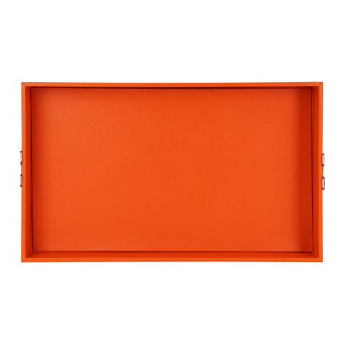 Orange Leather Tray Geo
