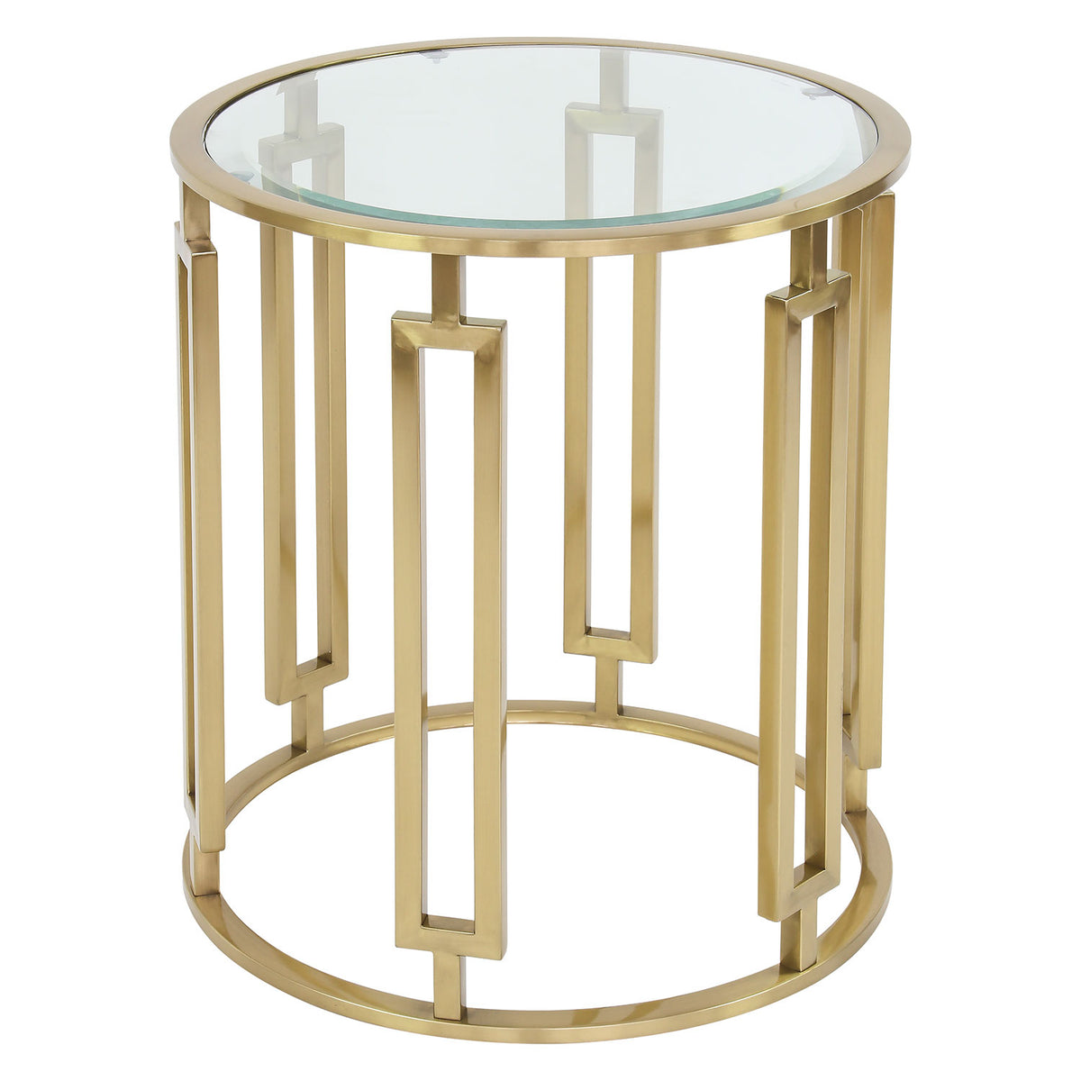 PRE ORDER Ovada Top Side Table - Gold & Clear Glass – My Home Rocks
