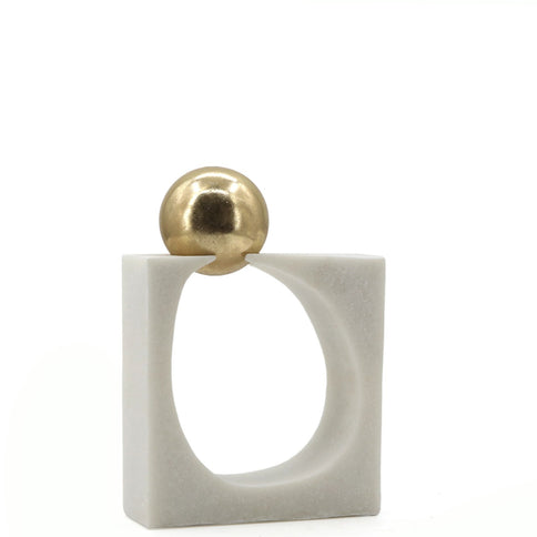 Gold Ball Loop Sculpture