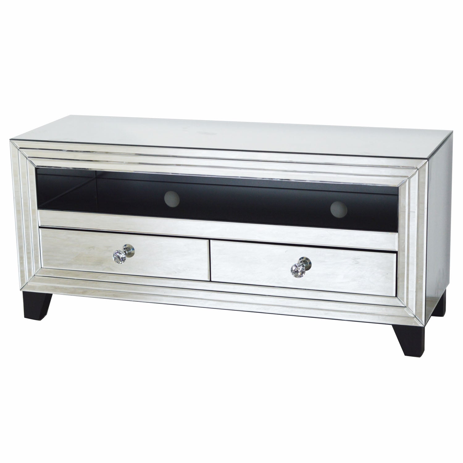 White mirrored online tv stand