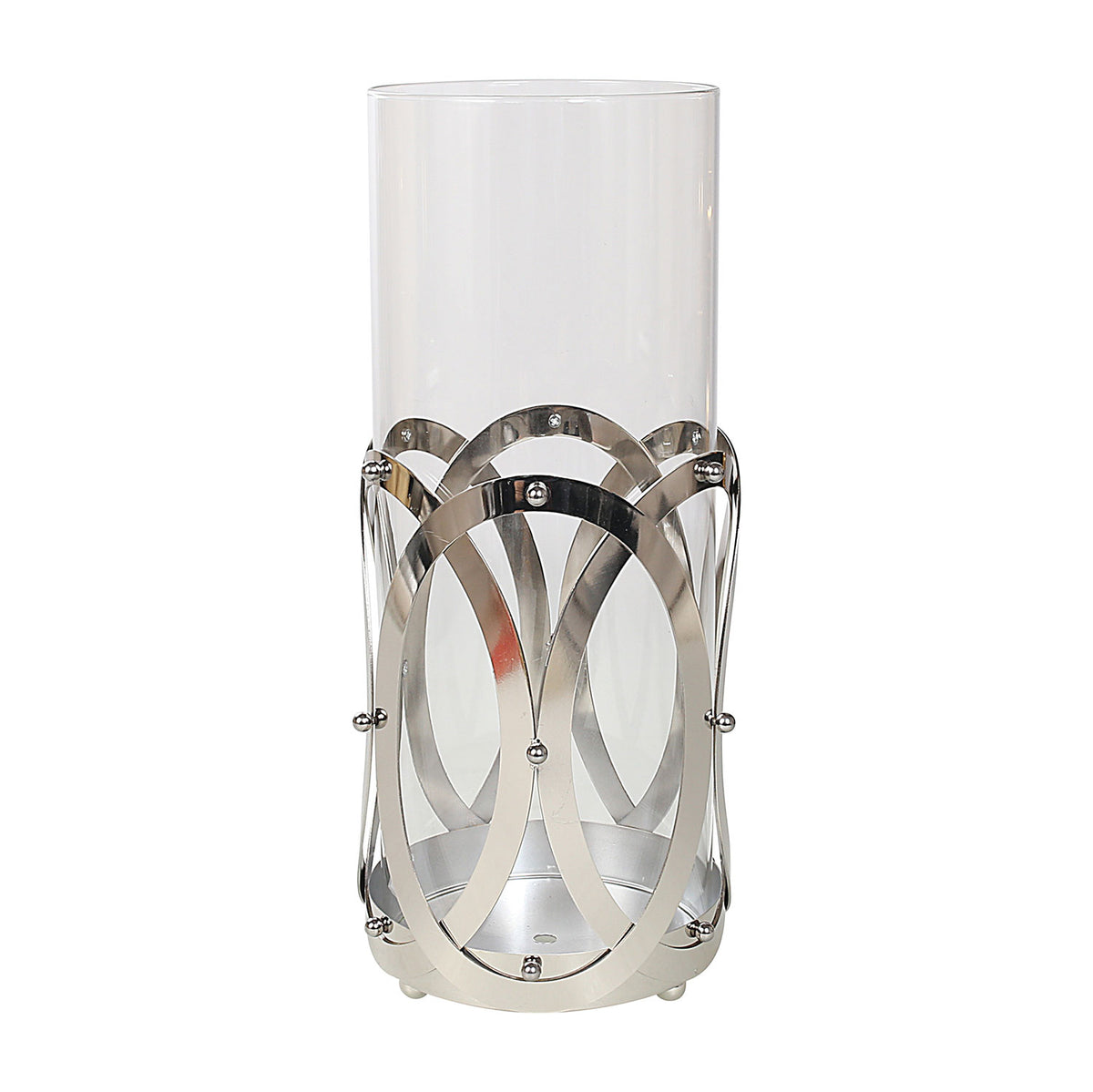 Elegant Silver-Plated Swirl Candle Holder for Luxury Decor main image 1