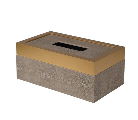 Brown Shargreen Tissue Box