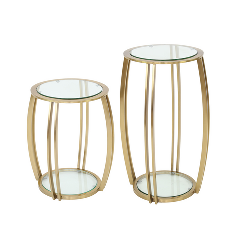 Scarlett Gold & Glass Side Table